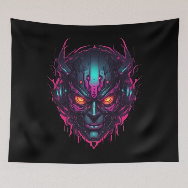 Item preview, Cyborg Demon Head Cyberpunk Design designed and sold by Burn-Ego.