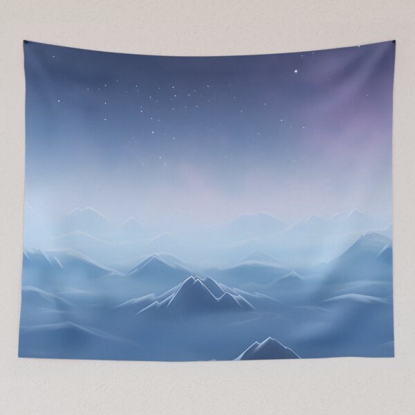 Item preview, Starry Silence: Midnight Mountains Over the Peaks designed and sold by PleasingVisuals.