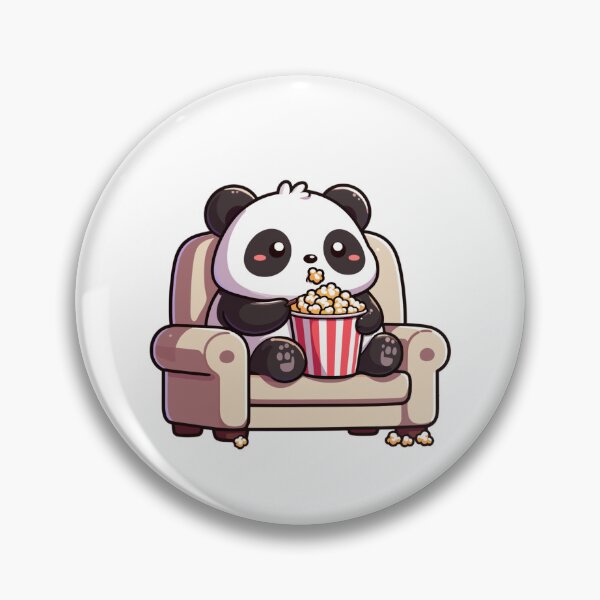 Item preview, Panda Watching Netflix And Eating Popcorn designed and sold by SweetDoodleBug.