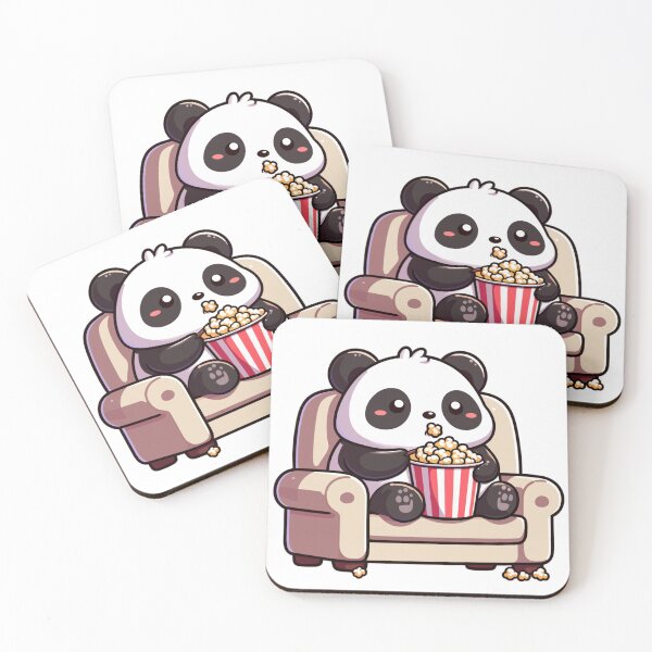 Item preview, Panda Watching Netflix And Eating Popcorn designed and sold by SweetDoodleBug.