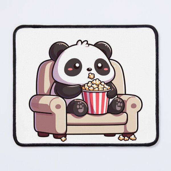 Item preview, Panda Watching Netflix And Eating Popcorn designed and sold by SweetDoodleBug.