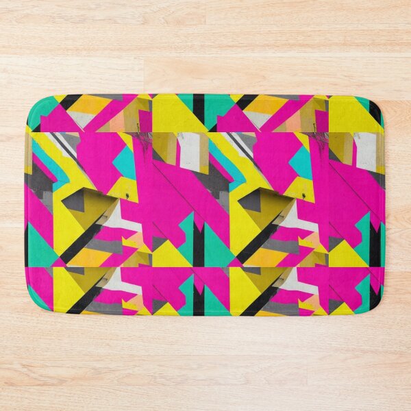 Item preview, Neon Pink Yellow Mash Up  Abstract Pattern designed and sold by LLdreams.
