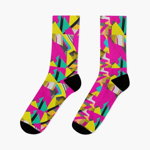 Item preview, Neon Pink Yellow Mash Up  Abstract Pattern designed and sold by LLdreams.