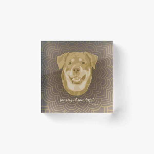 Item preview, Rottweiler Brown Smiling Face "Your are just wonderful" designed and sold by DuFauna.