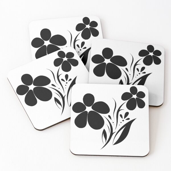 Item preview, Black Flower Design designed and sold by spiralbella.