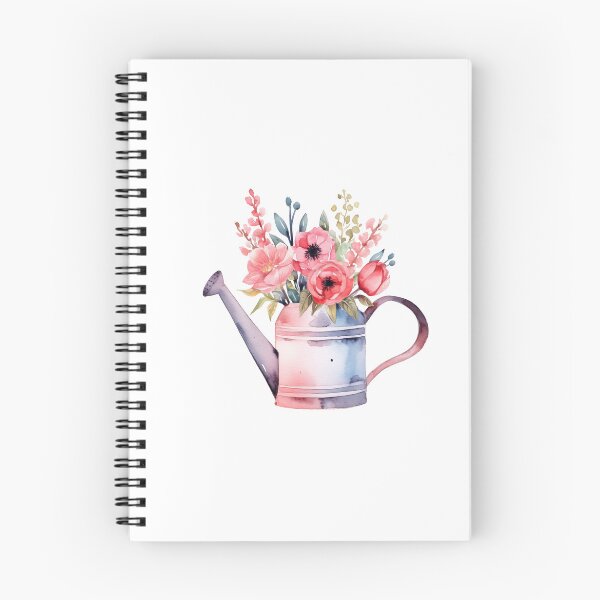 Item preview, watering can with floral designed and sold by PandaKunst.