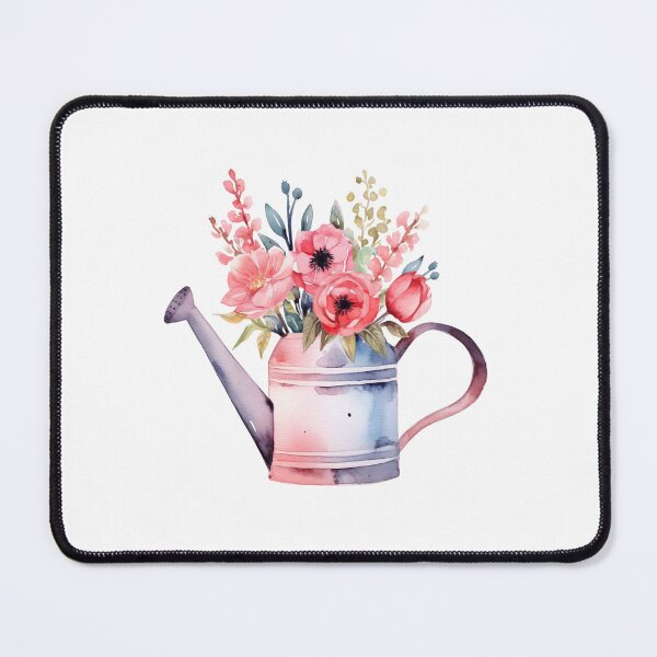 Item preview, watering can with floral designed and sold by PandaKunst.
