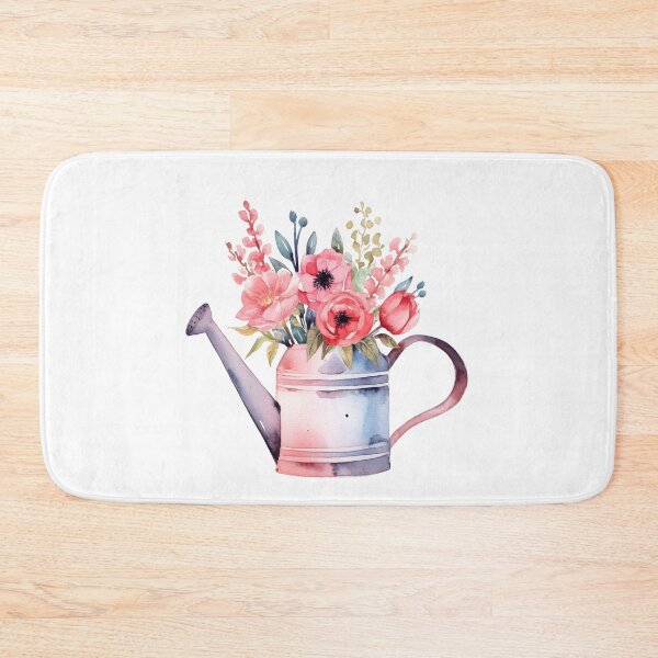 Item preview, watering can with floral designed and sold by PandaKunst.