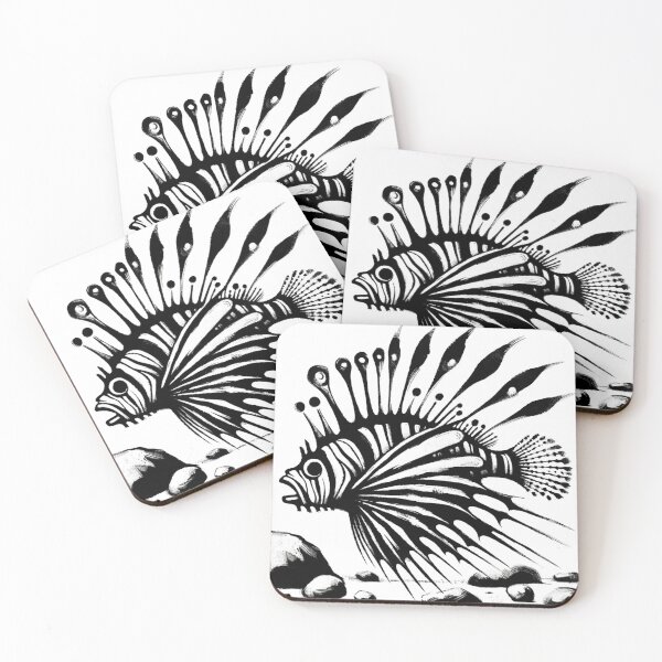 Item preview, Lionfish Waterpaint designed and sold by bluepawprint.