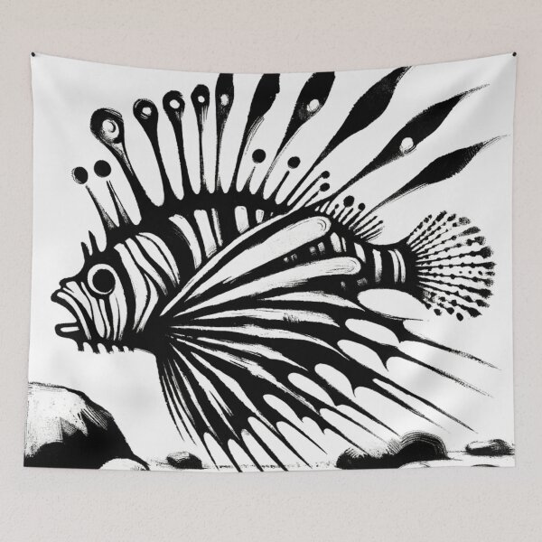 Item preview, Lionfish Waterpaint designed and sold by bluepawprint.