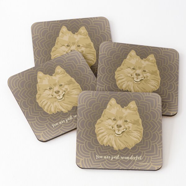Item preview, Pomeranian Dog Brown Smiling Face "Your are just wonderful" designed and sold by DuFauna.