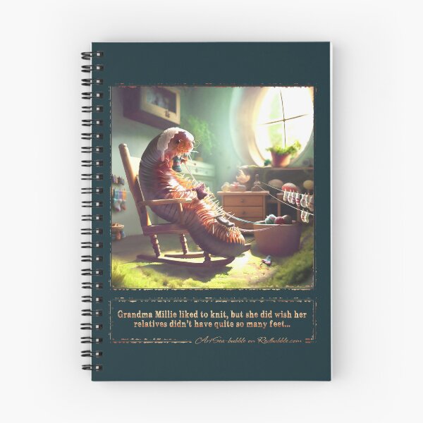 Item preview, (With text) 'Grandma Millie liked to knit, but she did wish her relatives didn't have quite so many feet...' designed and sold by ArtSea-Bubble.