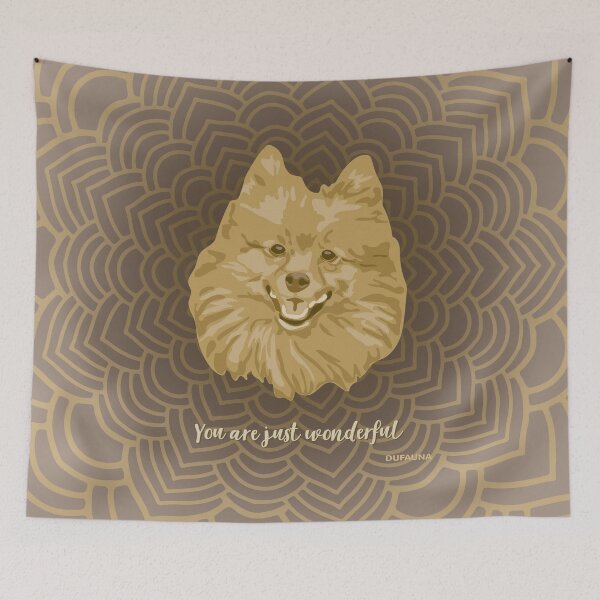 Item preview, Pomeranian Dog Brown Smiling Face "Your are just wonderful" designed and sold by DuFauna.