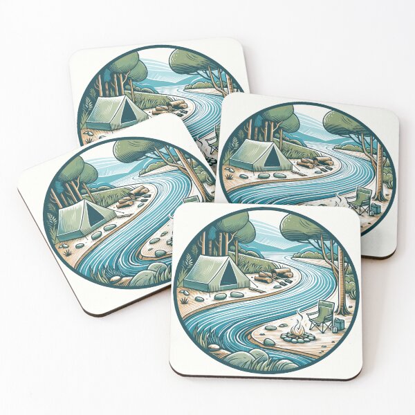 Item preview, Riverside Retreat: A Camper's Sanctuary at Dawn designed and sold by Granola Souls.
