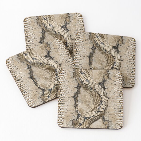 Item preview, Snakeskin Beige Snake Serpent Animal Print Viper Fashion designed and sold by couture-rapture.