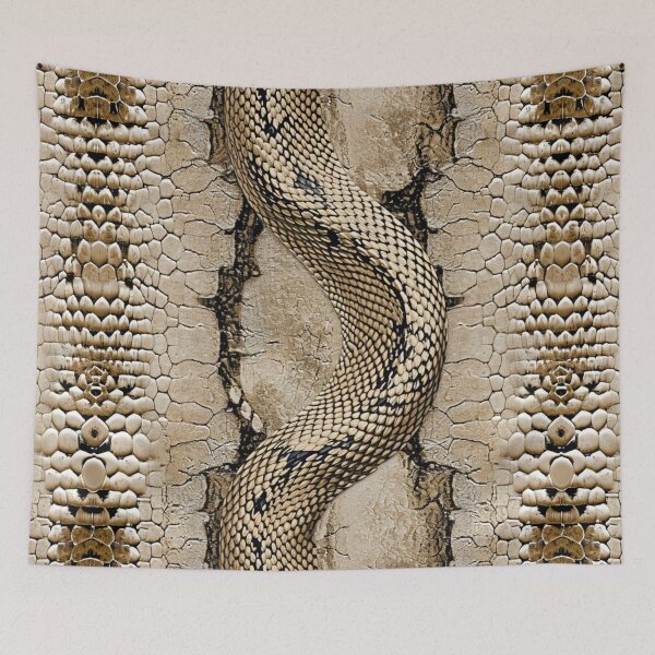 Item preview, Snakeskin Beige Snake Serpent Animal Print Viper Fashion designed and sold by couture-rapture.