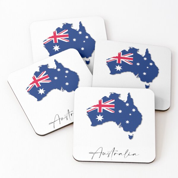 Item preview, Australia Country Map and Flag Canberra Sydney designed and sold by dk-design85.