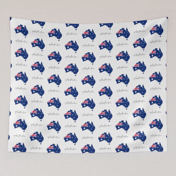 Item preview, Australia Country Map and Flag Canberra Sydney designed and sold by dk-design85.