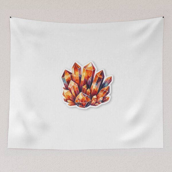 Item preview, Orange Crystal Gemstone Sticker designed and sold by mymagicstoreus.