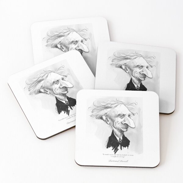 Item preview, Bertrand Russell caricature with quote designed and sold by Theo Veldema.