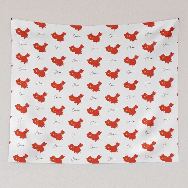 Item preview, China Country Map and Flag Beijing Asia designed and sold by dk-design85.