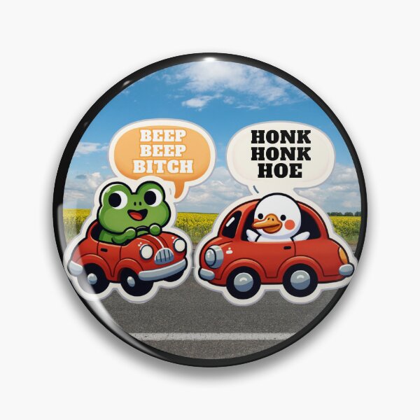 Item preview, Frog & Goose Driving In Car | Cute and Funny Animal Meme | Beep Beep Bitch designed and sold by Zuriel Hargrove.
