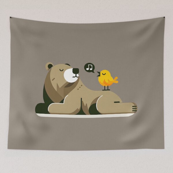 Item preview, Momentos melódicos - Camiseta a dúo de osos y pájaros designed and sold by Ingridpd.