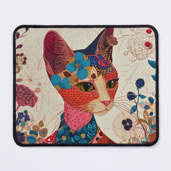 Item preview, Colorful and Floral Cat: Artistic and Whimsical Illustration designed and sold by celiacreatec.