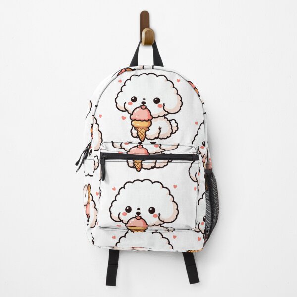 Item preview, Cute Fluffy Puppy Eating Ice Cream designed and sold by SweetDoodleBug.