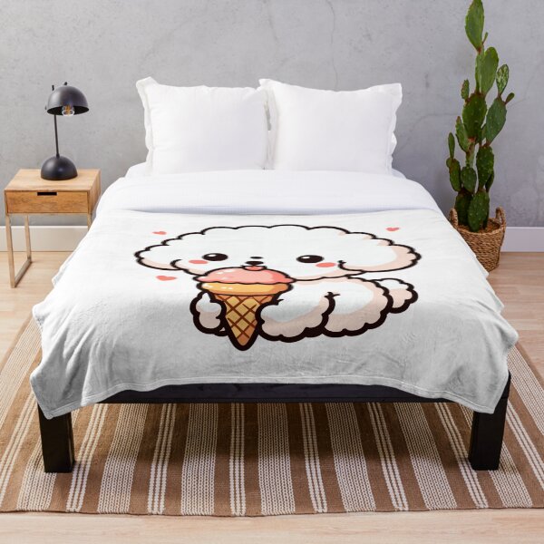 Artikelvorschau, Niedlicher flauschiger Welpe, der Eis isst entworfen und verkauft von SweetDoodleBug.