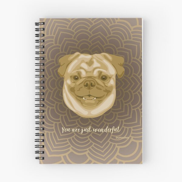Item preview, Pug Brown Smiling Face "Your are just wonderful" designed and sold by DuFauna.
