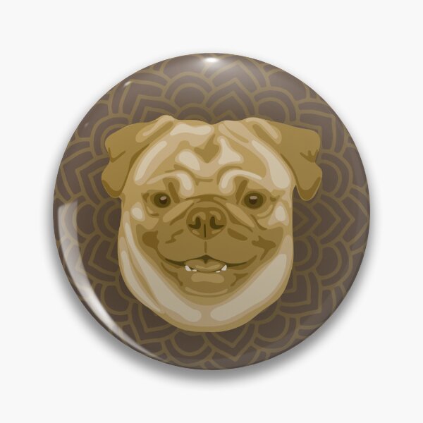Item preview, Pug Brown Smiling Face "Your are just wonderful" designed and sold by DuFauna.