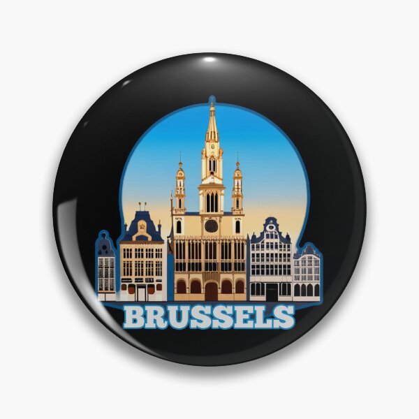 Artikelvorschau, Architekturlandschaft von Brüssel, Belgien. Schönes Reisedesign. entworfen und verkauft von Unitepeople.