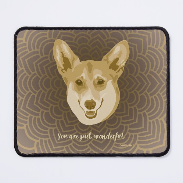 Item preview, Corgi Dog Brown Smiling Face "Your are just wonderful" designed and sold by DuFauna.
