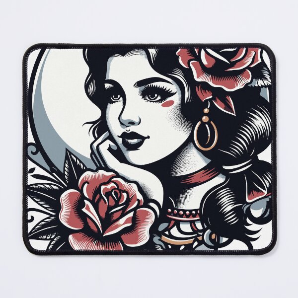 Item preview, Gypsy Girl Traditional Tattoo designed and sold by Roger-C.