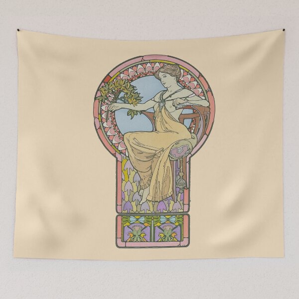 Item preview, Woman with Branch, from Documents decoratifs, by Alphonse Mucha. HIGH DEFINITION designed and sold by MINDTHECHERRY.