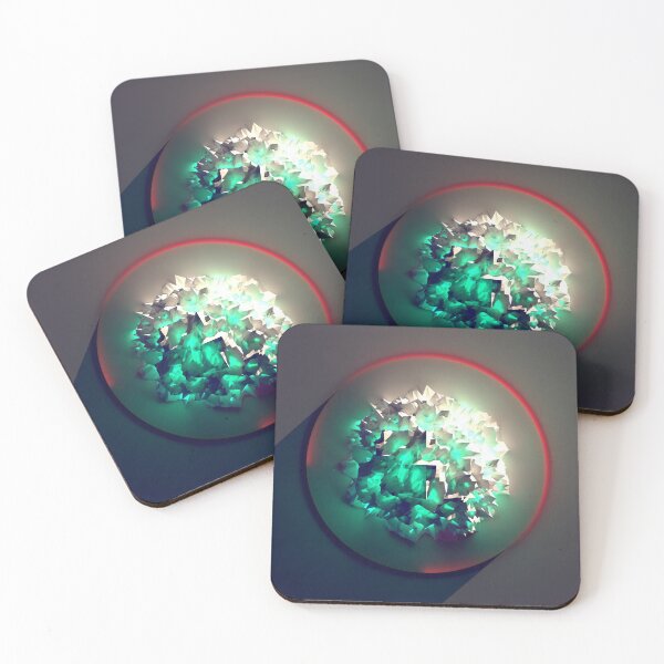 Item preview, Green Glow Random Ico Red Ring designed and sold by jbeckettsweeney.