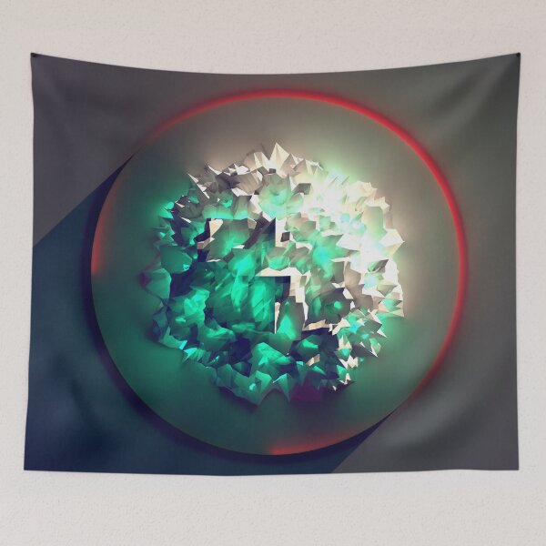Item preview, Green Glow Random Ico Red Ring designed and sold by jbeckettsweeney.