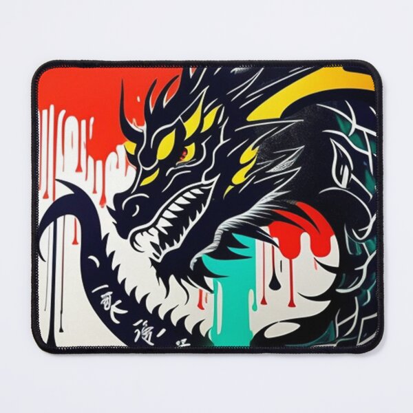 Item preview, Dragon with paint drip background  designed and sold by Roxburylane.