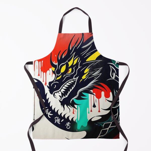 Item preview, Dragon with paint drip background designed and sold by Roxburylane.