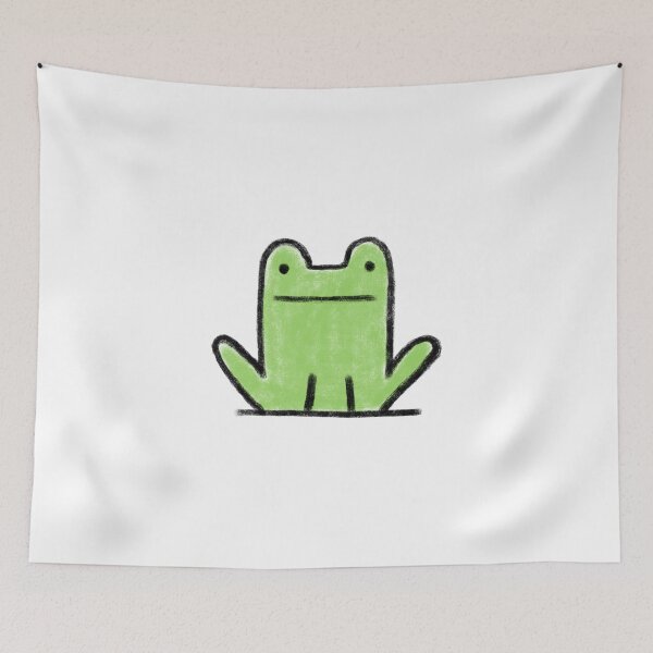 Item preview, Cute and Sad Frog Illustration  designed and sold by slumberlandco.