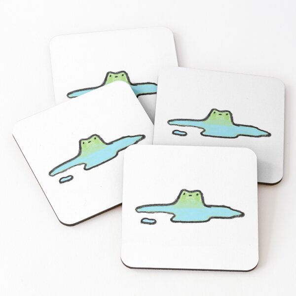 Item preview, Cute and Tired Frog and Puddle Illustration for Frog Lovers designed and sold by slumberlandco.