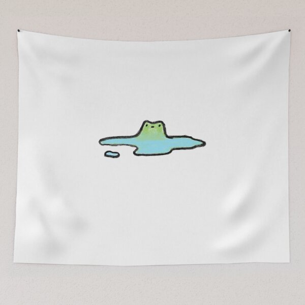 Item preview, Cute and Tired Frog and Puddle Illustration for Frog Lovers designed and sold by slumberlandco.
