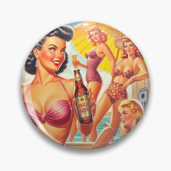 Item preview, Retro Beer Summer Girls designed and sold by PulpVintage.