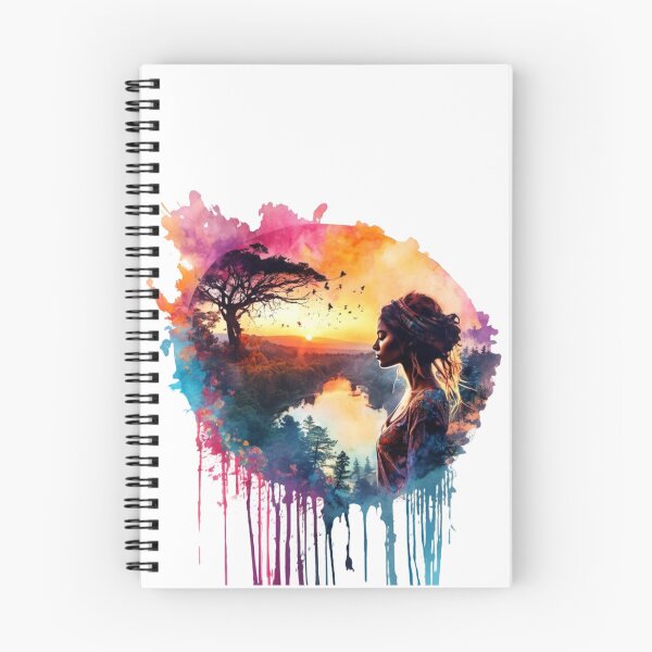 Item preview, Tree Island Girl Watercolour Reflection Design designed and sold by fluidwatercolor.