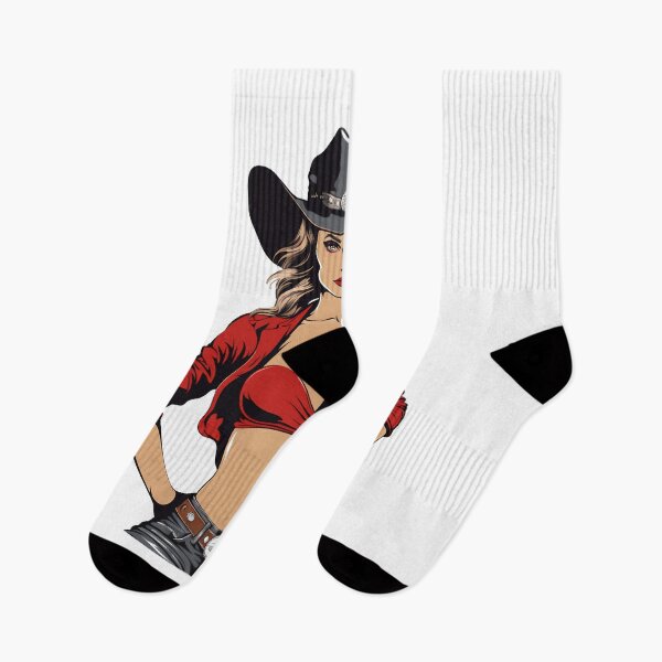 Item preview, beautiful cowgirl with red top designed and sold by javierparra.