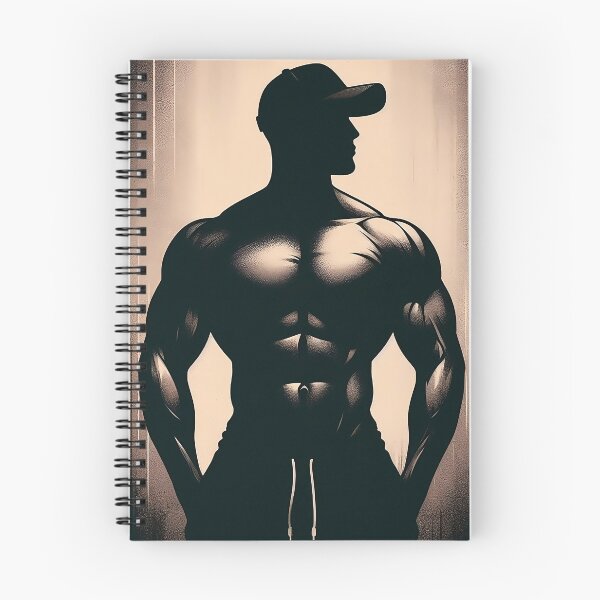 Item preview, Silhouette of a bodybuilder with a cap designed and sold by sakkara22.