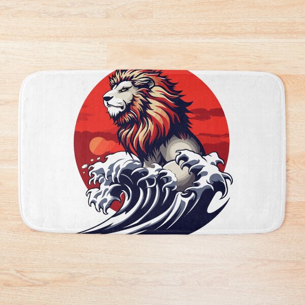 Item preview, Lion on waves designed and sold by TheRealmWithin.