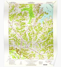 USGS TOPO Map Kentucky KY Briensburg 708230 1955 24000 Poster