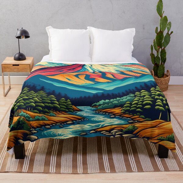 Item preview, Vibrante río de montaña: un tapiz de colores de la naturaleza designed and sold by Vitalka-uk.